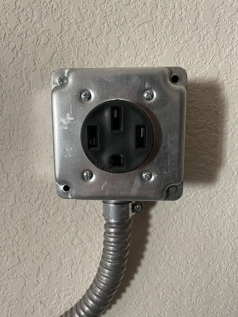 NEMA 14-50 outlet installed for Smart Home Electrical in Iowa Falls